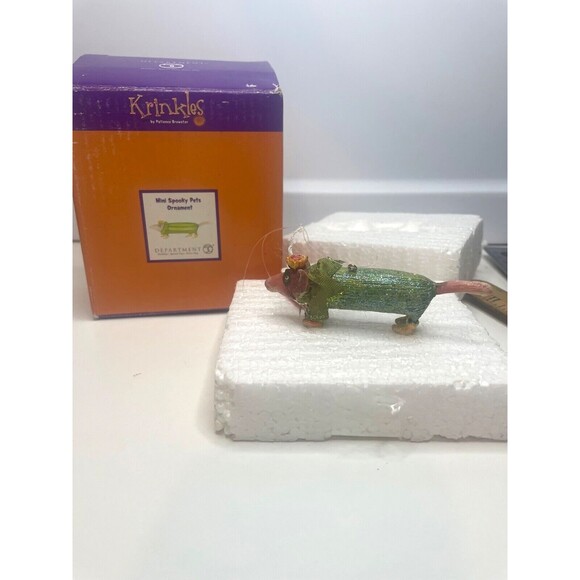 Dept 56 KRINKLES Patience Brewster Ferret Mini Spooky Pets Halloween Ornament - Picture 1 of 7